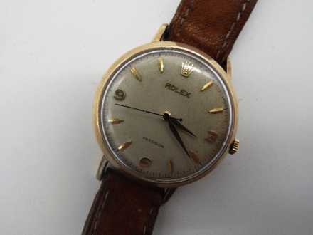 Rolex - a gentleman's 9 ct gold Precision wristwatch, dial 28 mm diameter, - Image 4 of 4