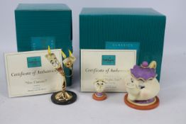 Walt Disney - Two boxed figures / groups from Beauty And The Beast comprising Vive L'amour