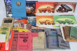 A collection of vintage ephemera / handbooks / advertising material relating to commercial vehicles,