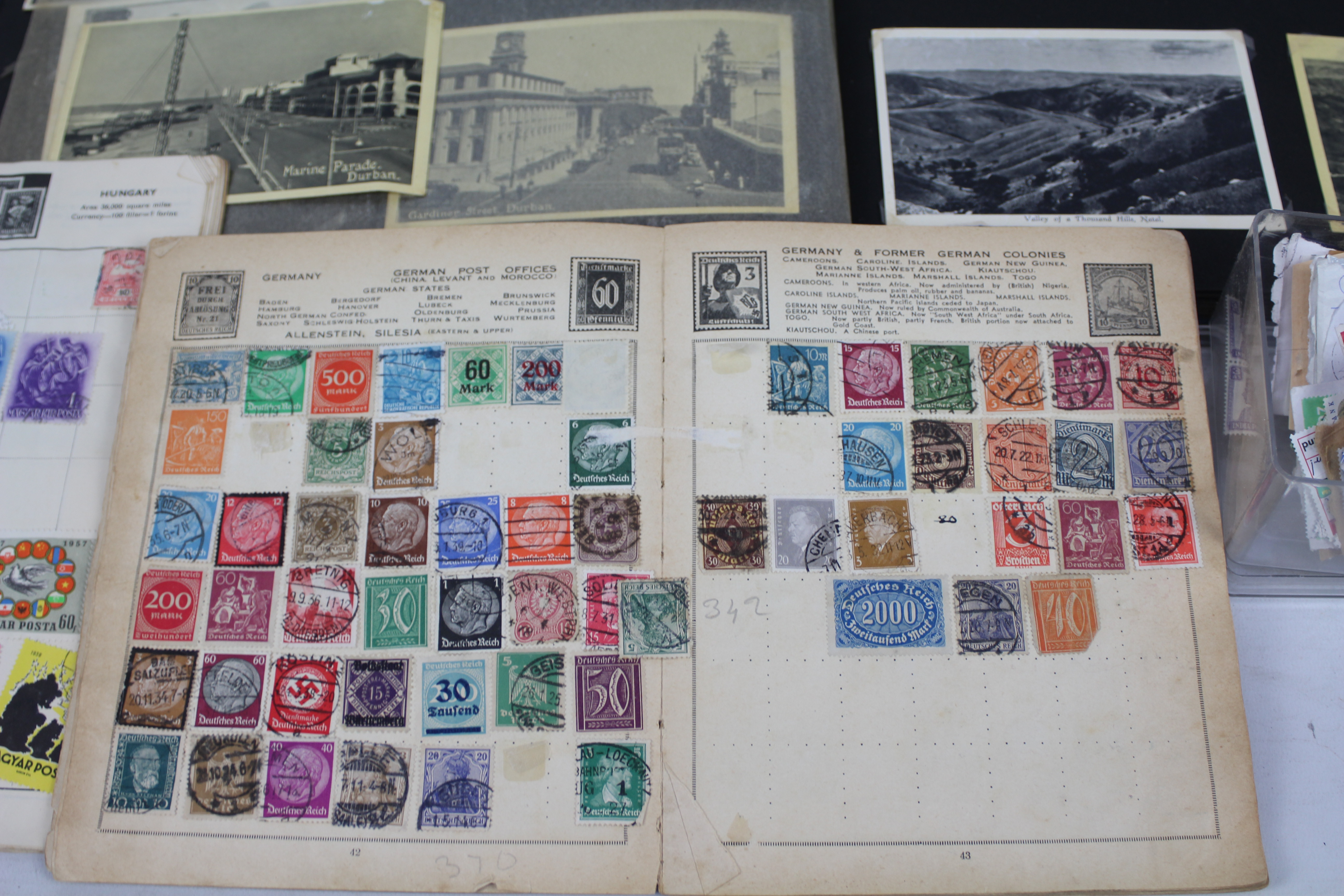 Three albums of world stamps, - Image 4 of 9