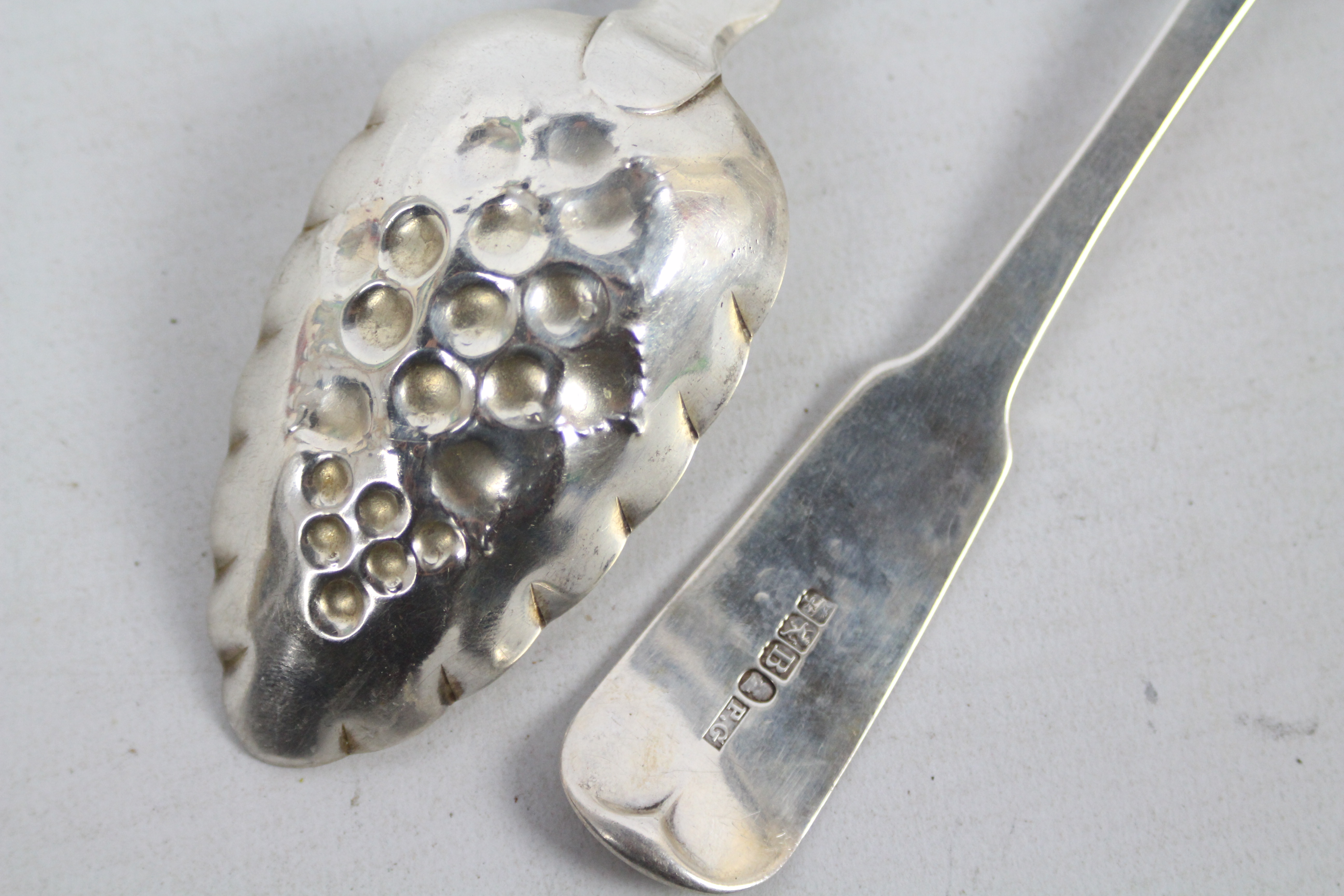 Scottish Silver - A pair of George IV berry spoons, Glasgow assay 1820, - Image 4 of 5