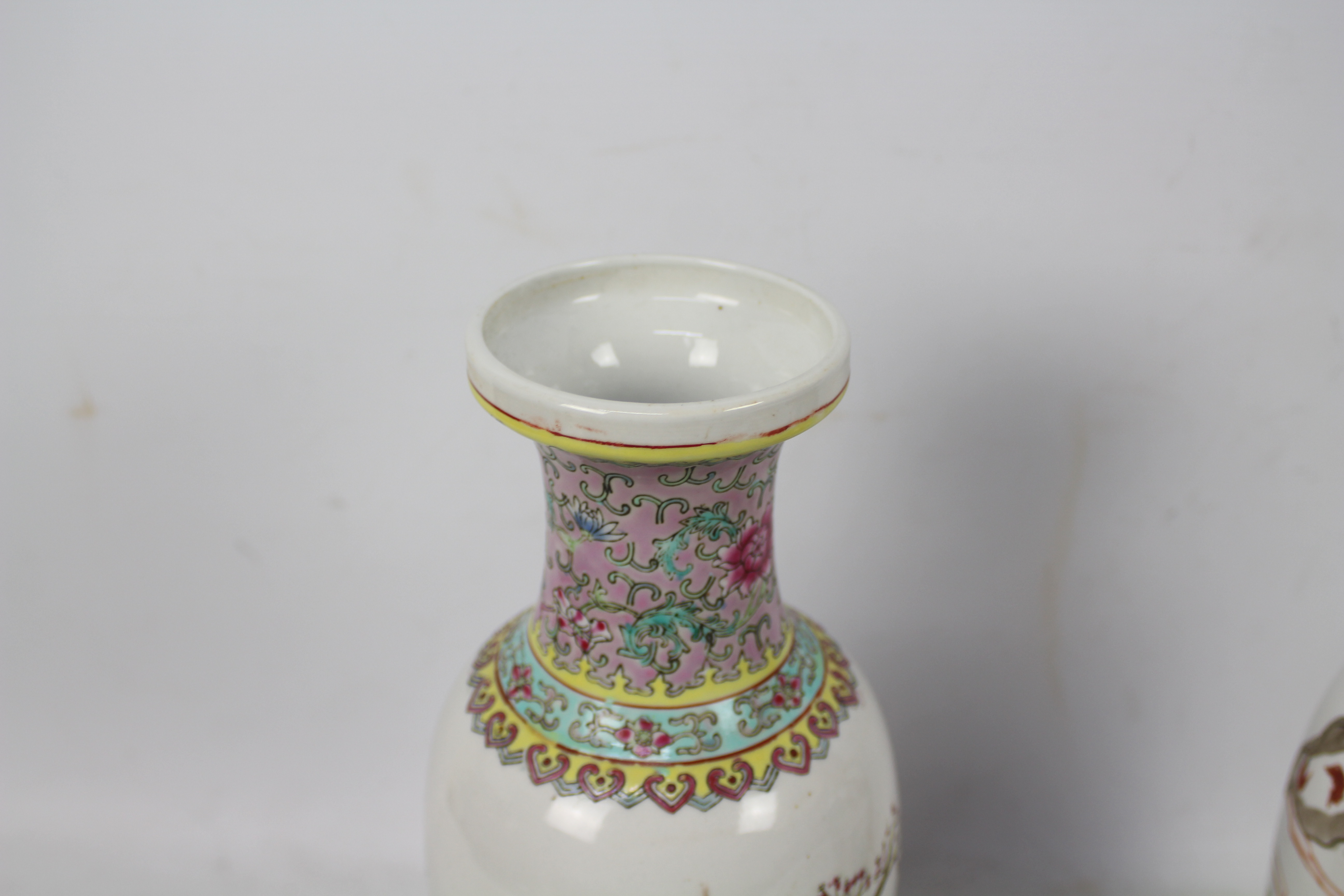 Two Chinese famille rose vases, - Image 6 of 15