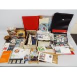 Philately - Various first day covers, aerogrammes, loose stamps,