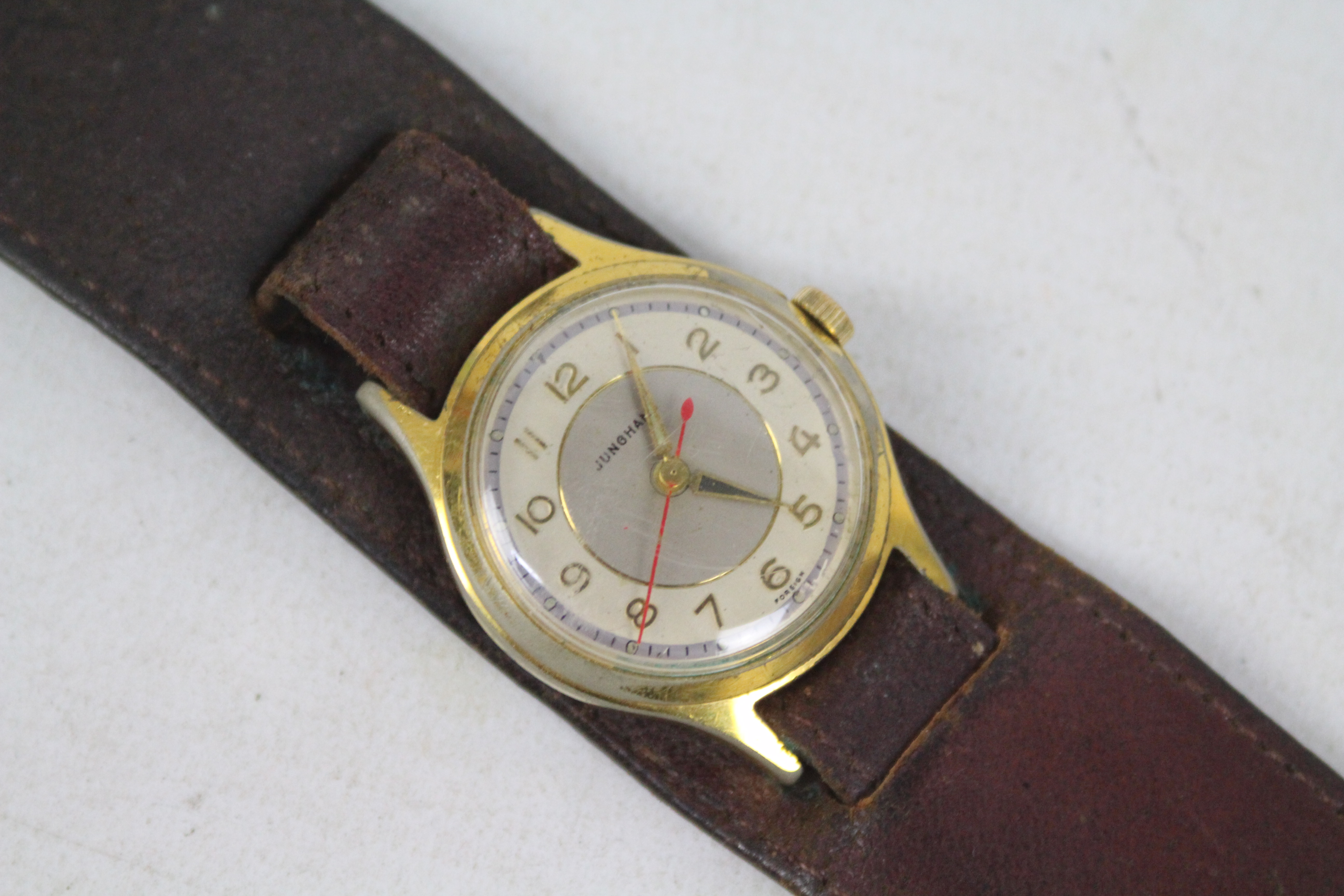 A vintage, gold plated, manual wind, Junghans wrist watch, 3. - Image 2 of 4