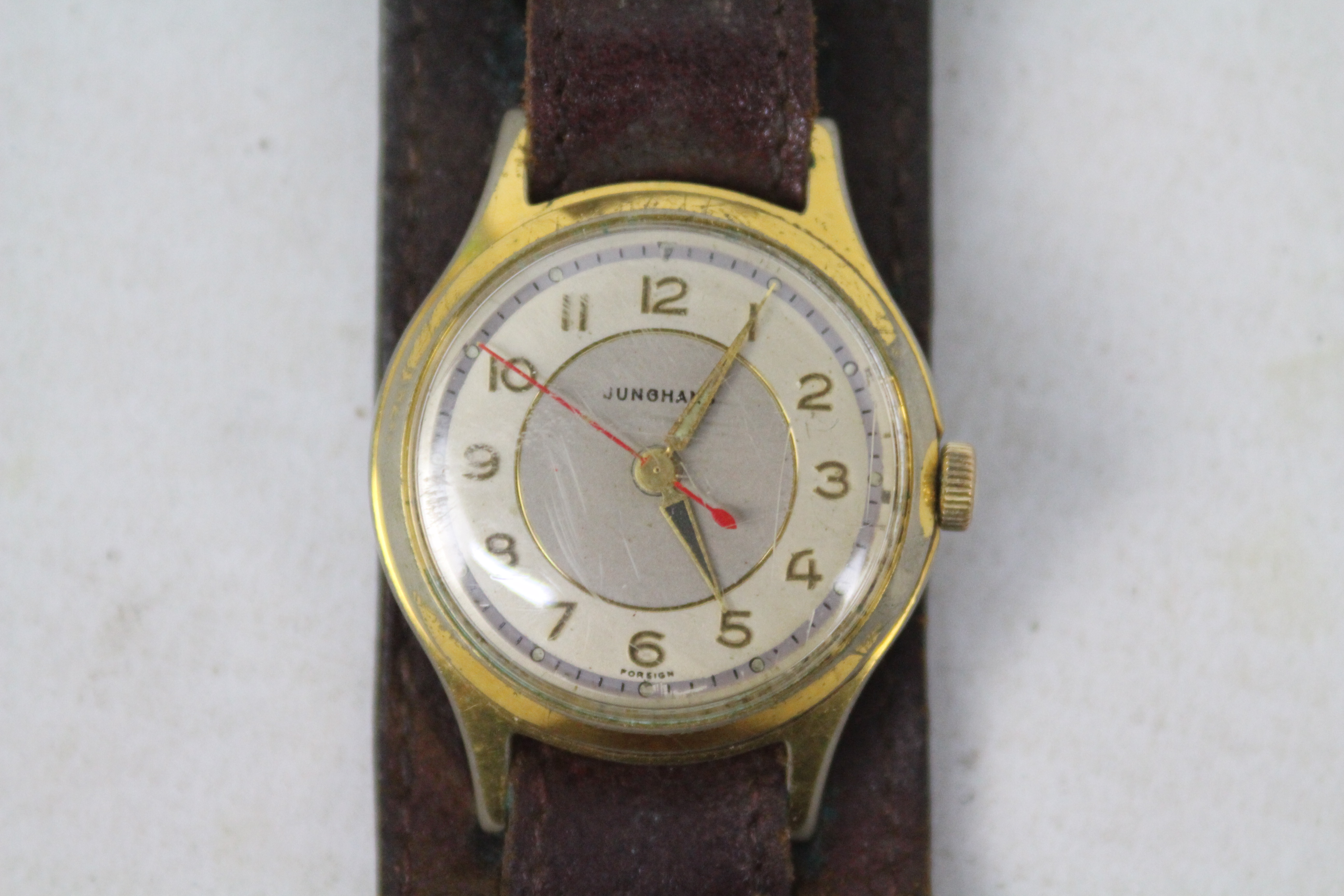 A vintage, gold plated, manual wind, Junghans wrist watch, 3. - Image 3 of 4