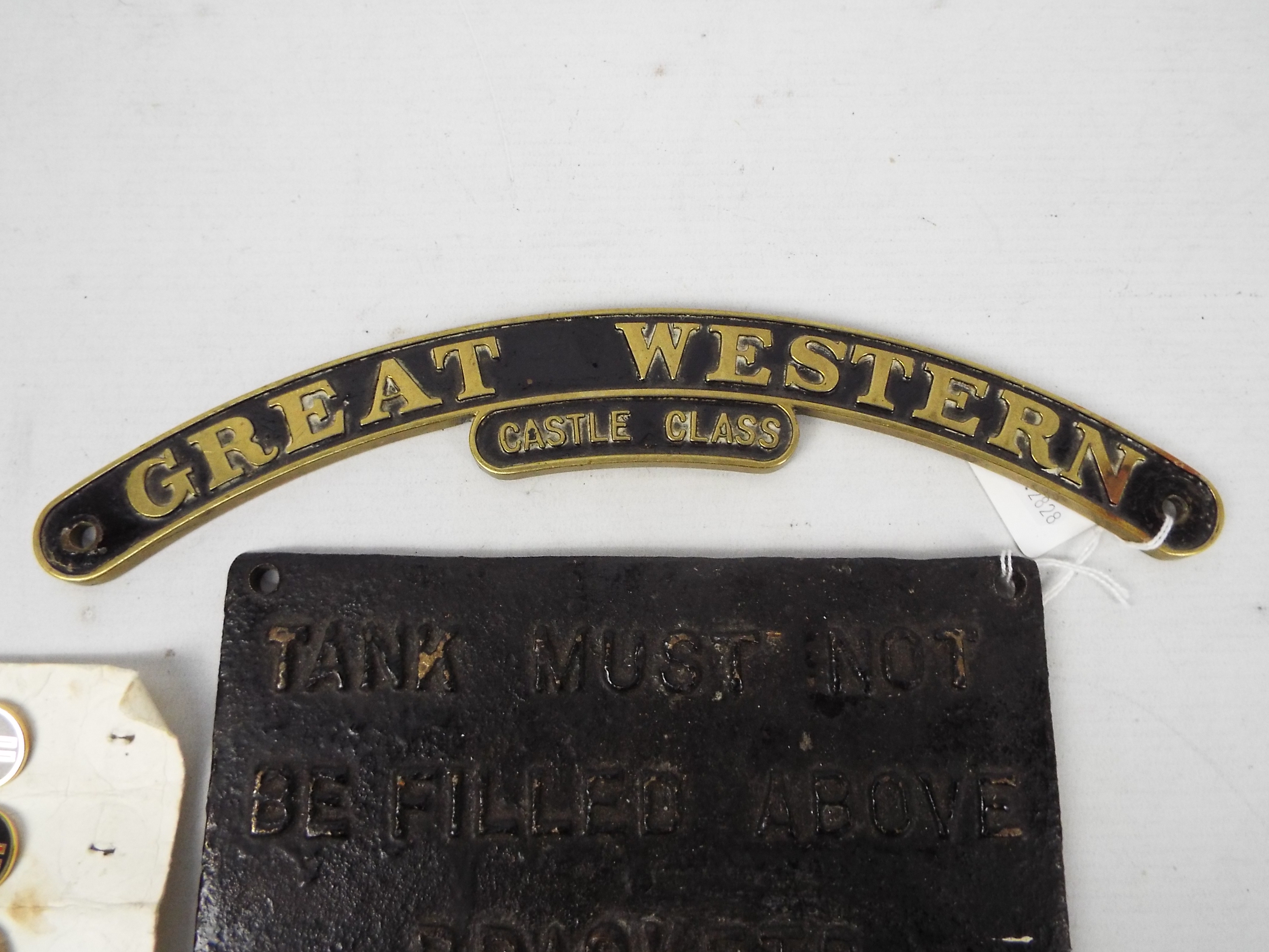 Railwayana - Lot to include warning sign, lapel badges and other. - Image 3 of 4