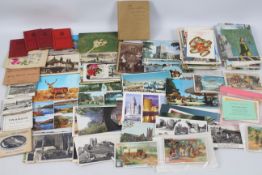 Box of Collectable Ephemera, Large selection of postcards from various subjects, old photographs,