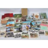 Box of Collectable Ephemera, Large selection of postcards from various subjects, old photographs,