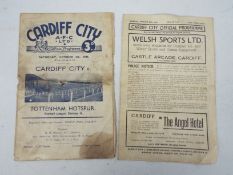 Cardiff City Football Programmes,