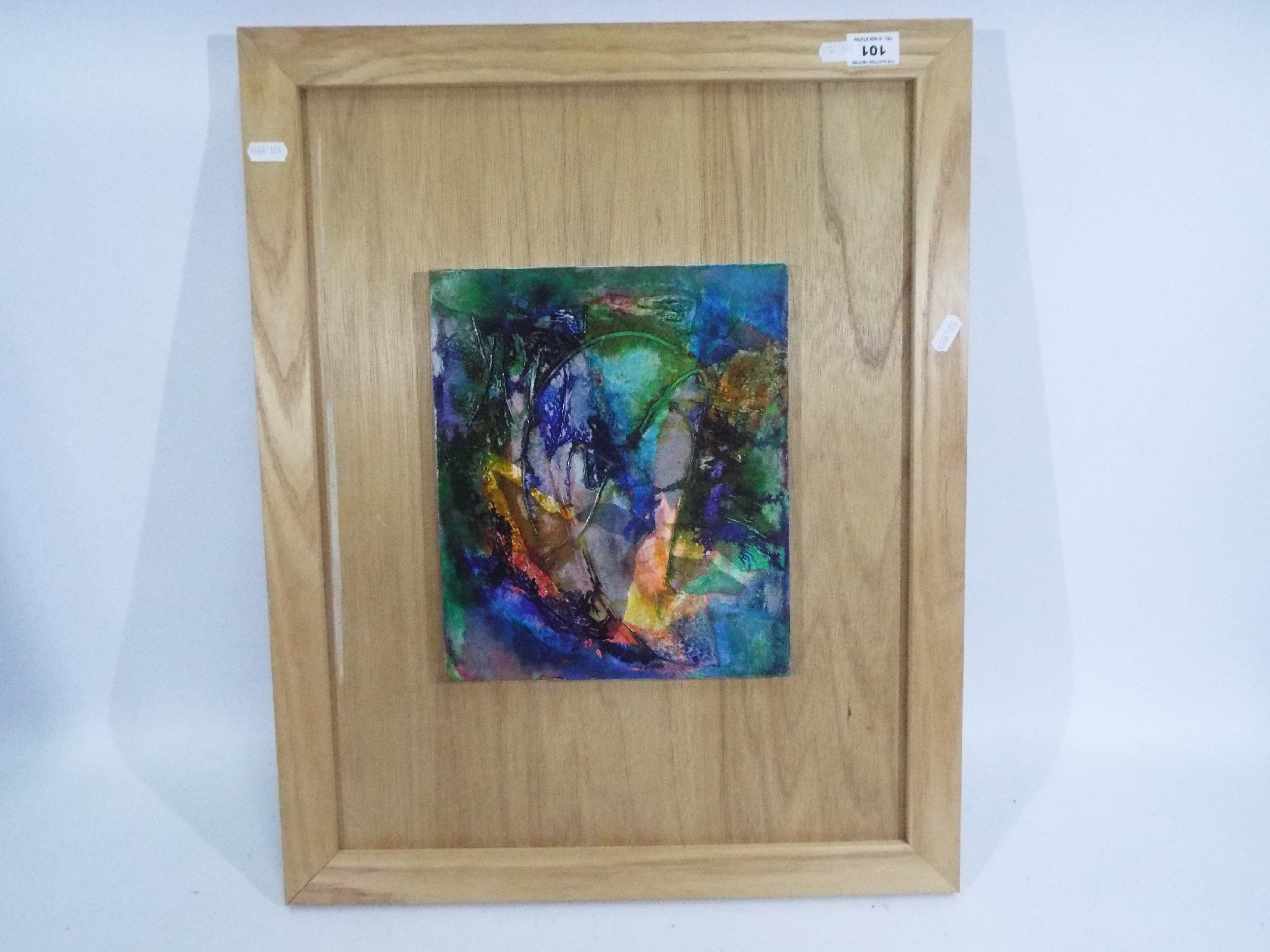 Gabrieli Trynkler (Polish) - Abstract mixed media on board, mounted to wooden frame, unsigned, - Image 3 of 4