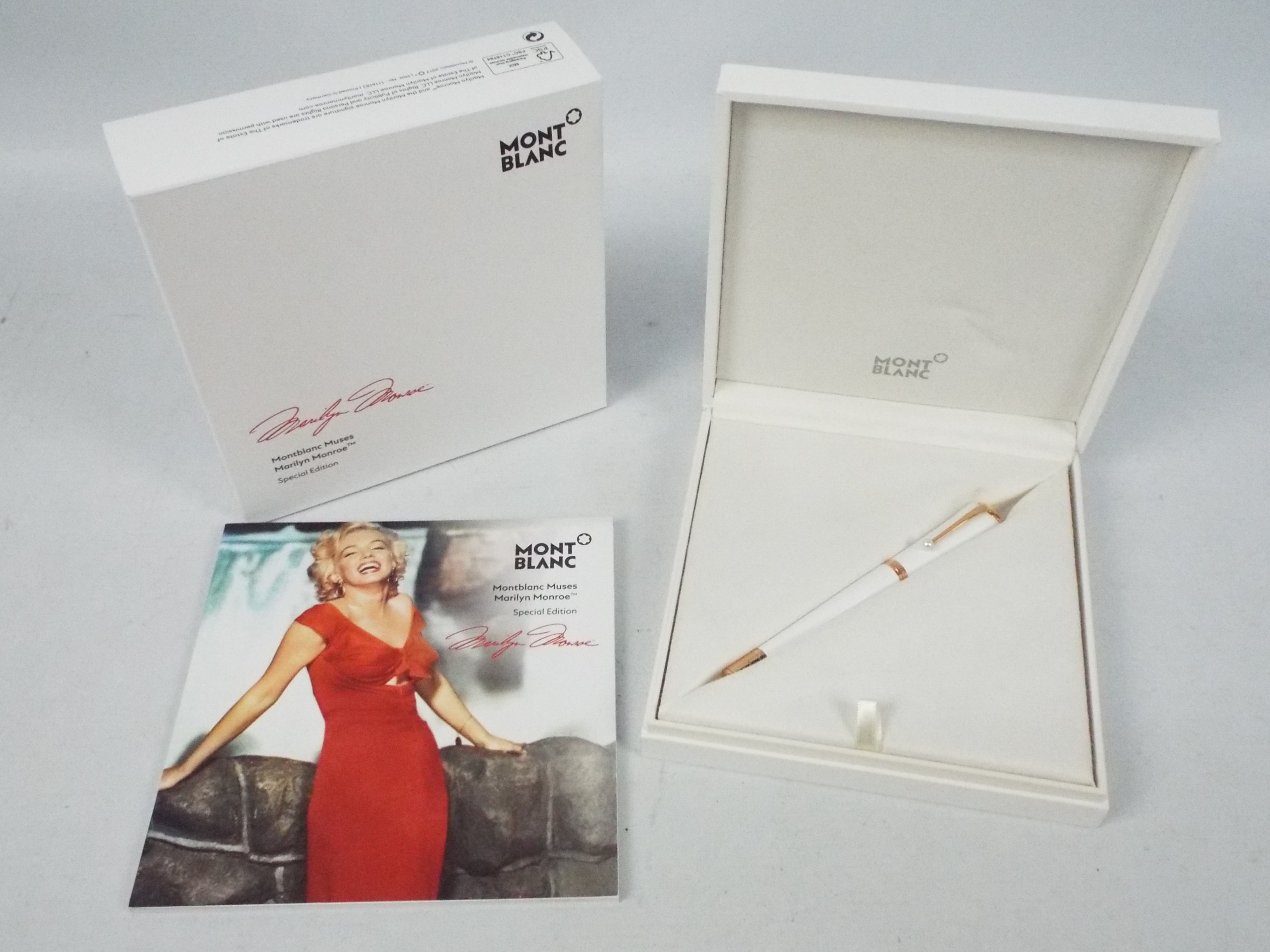 Montblanc - A special edition Muses Collection Marilyn Monroe rollerball pen with rose gold plated