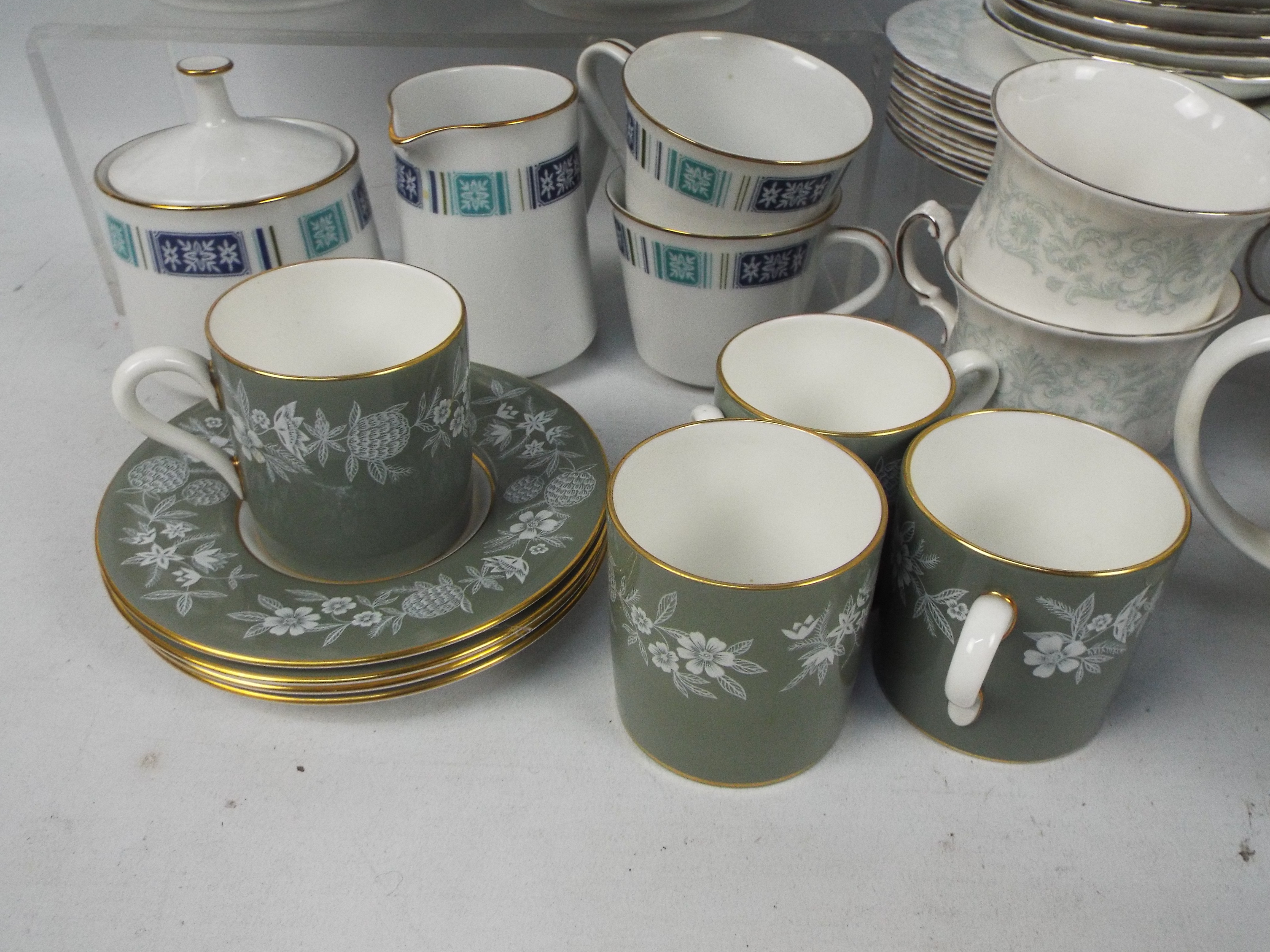 Three coffee services to include a Wedgwood Fieldfare pattern comprising coffee pot, sugar bowl, - Image 4 of 4