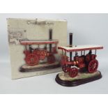 A boxed Leonardo Collection static model of a traction engine, approximately 24 cm (h).