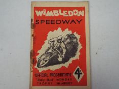 Speedway Programme,