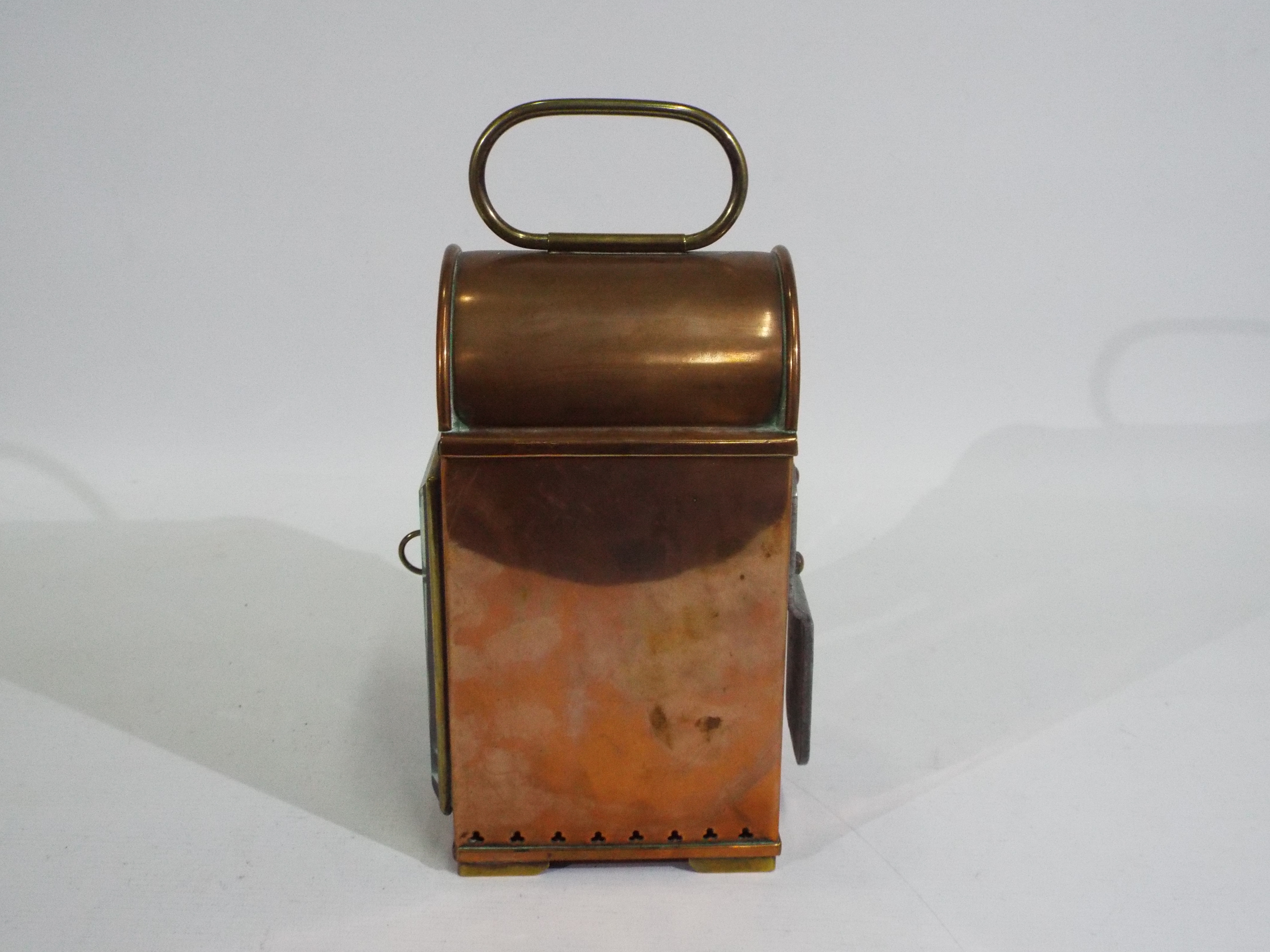 A Merryweather & Sons, London, copper and brass lamp / lantern, - Image 5 of 6