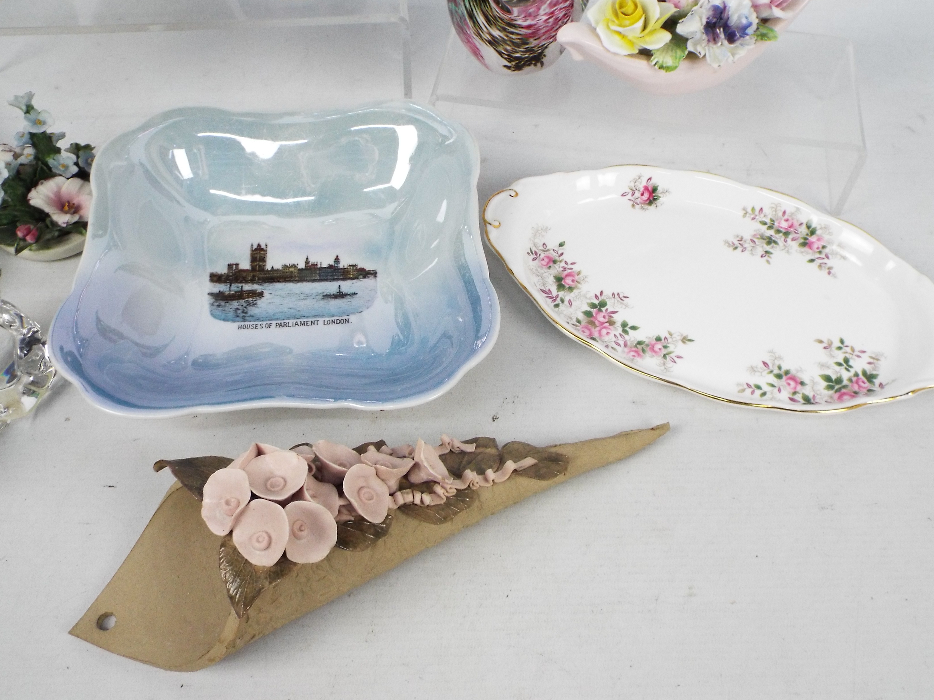 A collection of ceramics and glassware to include a lavender glass scent bottle, - Image 5 of 6