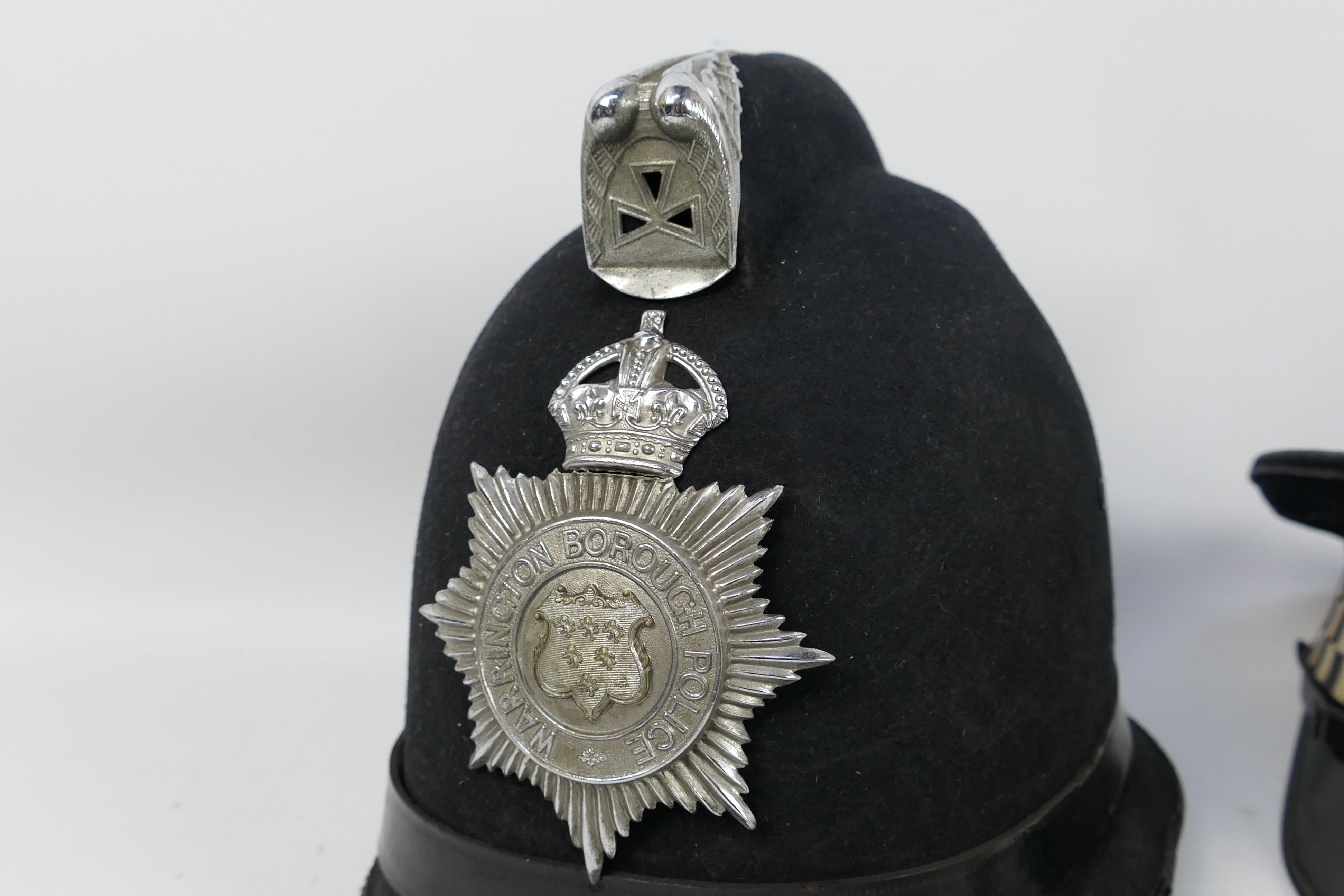 A vintage Warrington Borough Police helmet, - Image 2 of 5