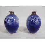 A pair of Doulton Burslem vases of ovoid form,