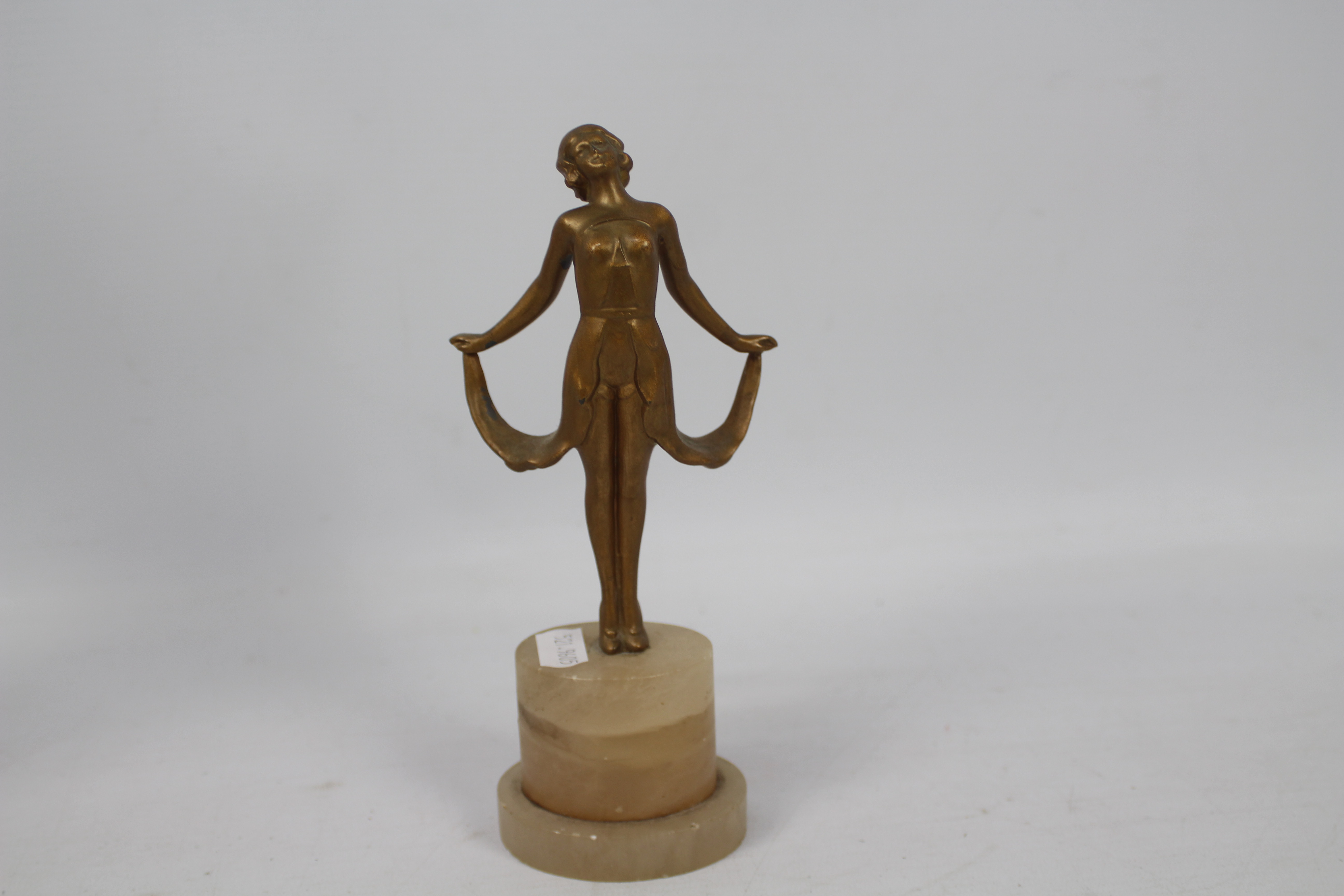 An Art Deco style cast metal and composition figure after Bruno Zach, - Image 10 of 12