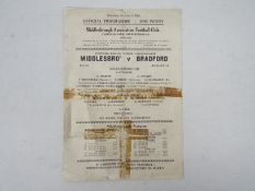 Middlesbrough Football Programme,