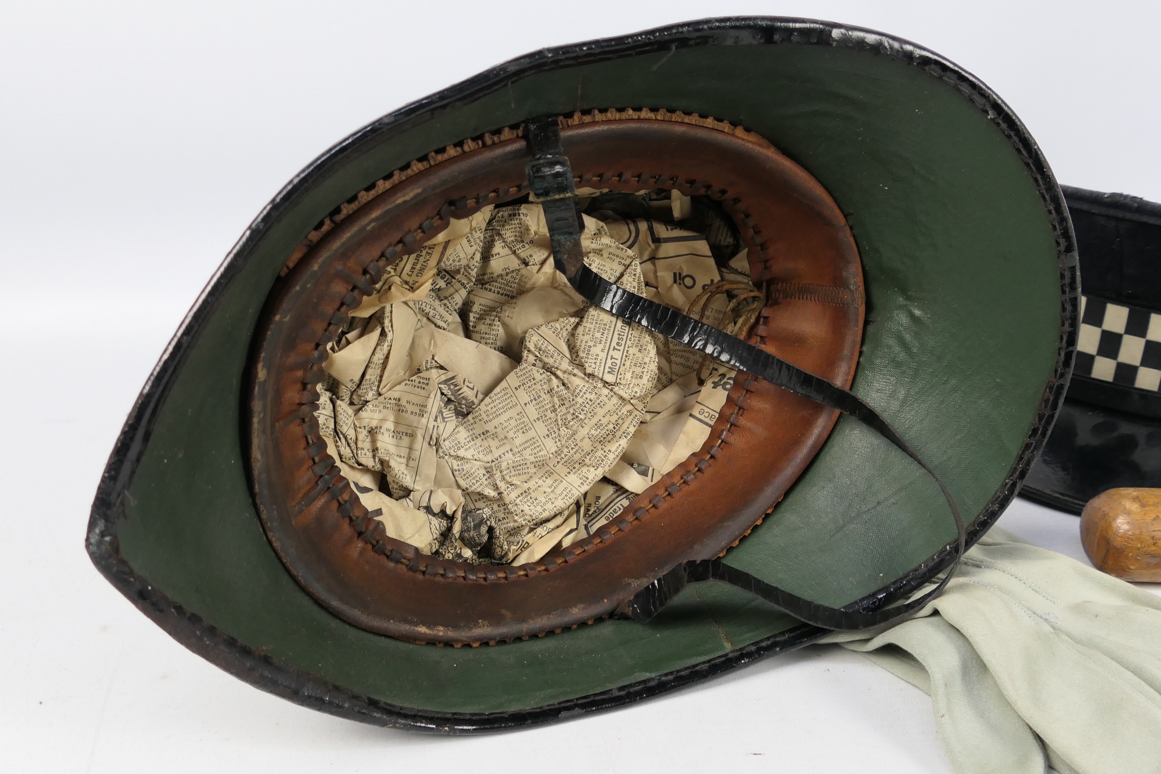 A vintage Warrington Borough Police helmet, - Image 5 of 5