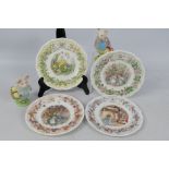 Lot to include four Brambly Hedge Seasons plates, Spring, Summer,