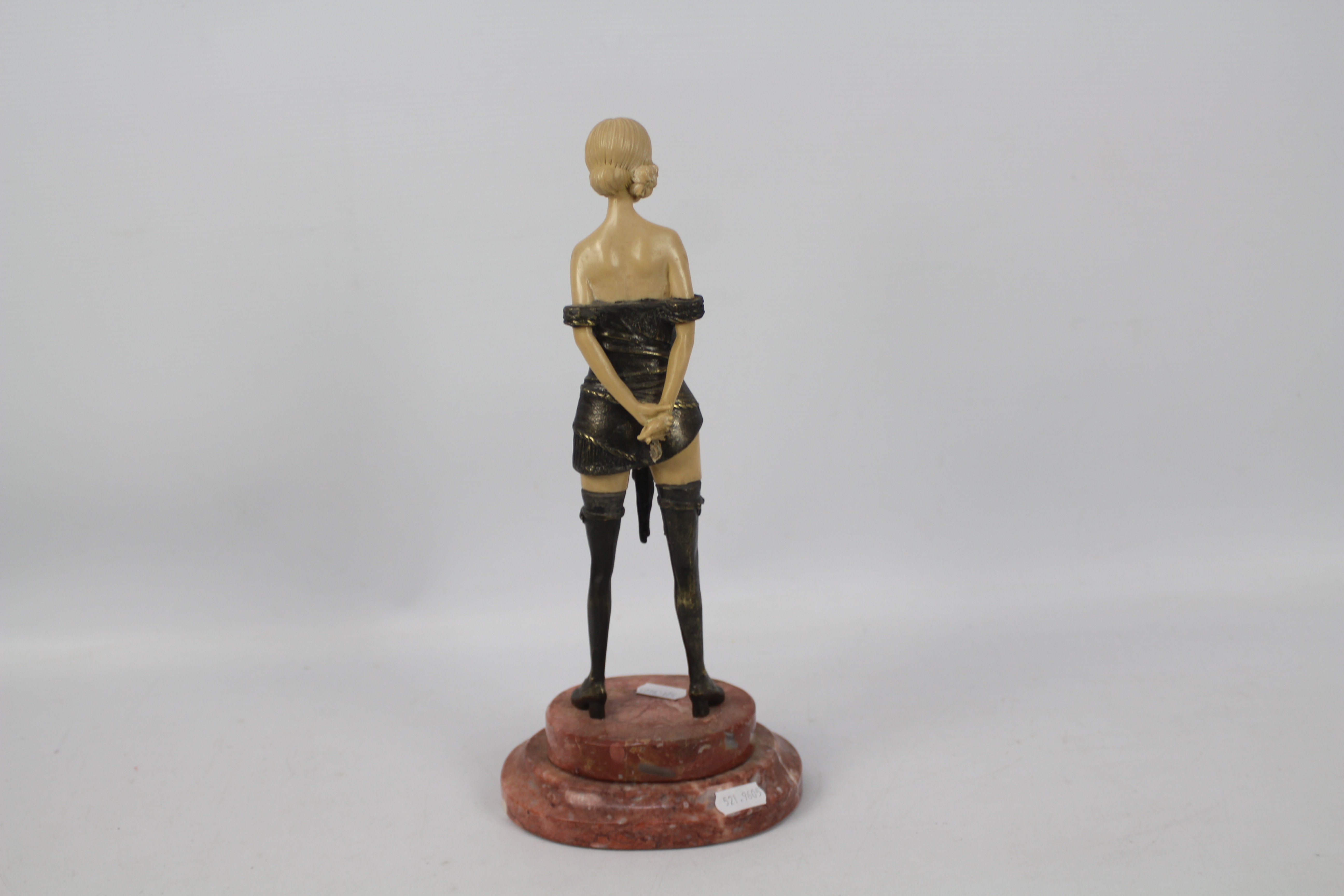 An Art Deco style cast metal and composition figure after Bruno Zach, - Image 5 of 12