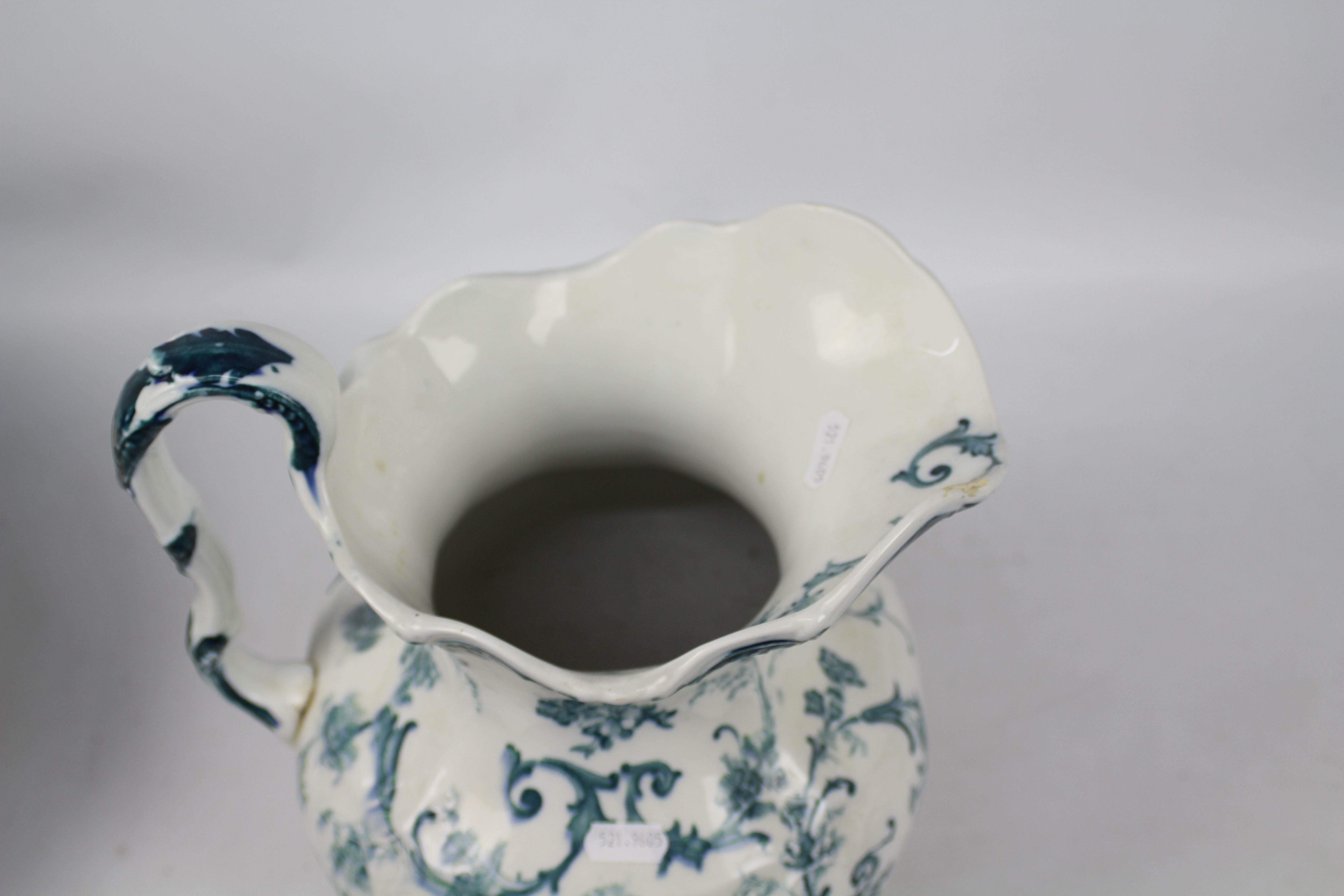 A Ridgways Gainsborough pattern wash bowl and jug together with three cabinet plates, - Image 13 of 13