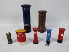 Lot to include four boxed Post Office Historical Miniatures series model pillar boxes to include #