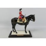 Coalport - Large ceramic figure group of Queen Elizabeth II taking the salute at Trooping the
