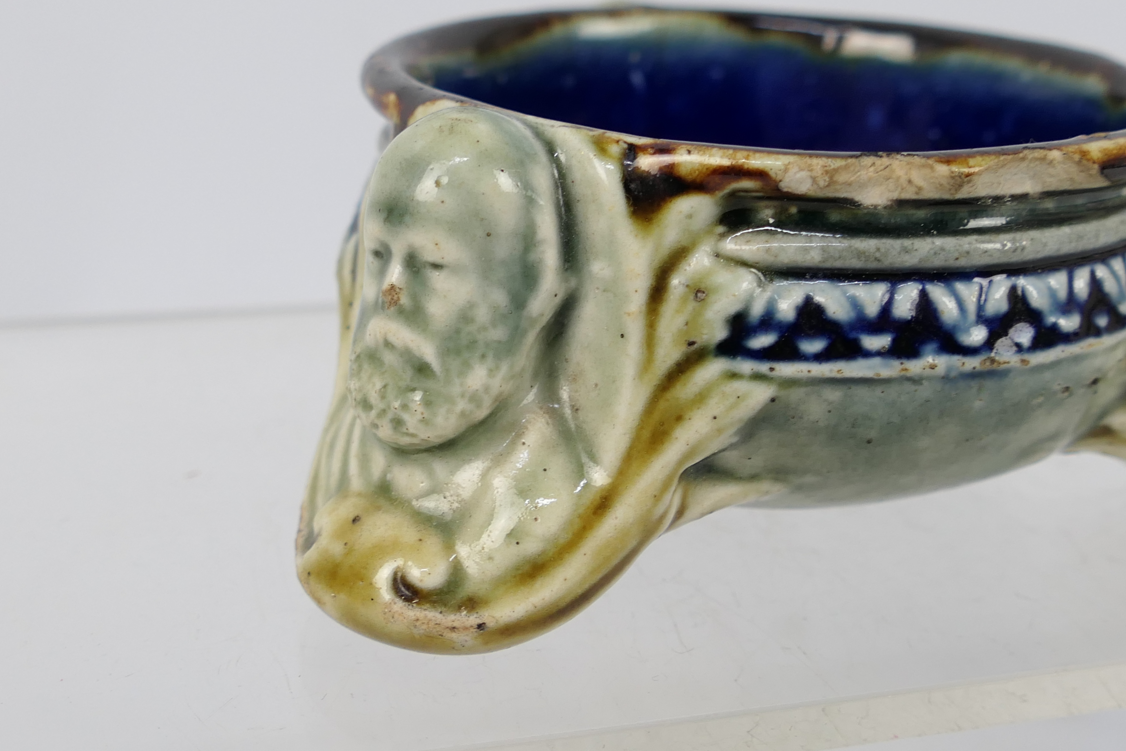 A Doulton Pottery stoneware salt cellar by George Tinworth, - Image 2 of 11