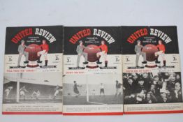 Football Programmes, Manchester United home programmes versus Burnley,