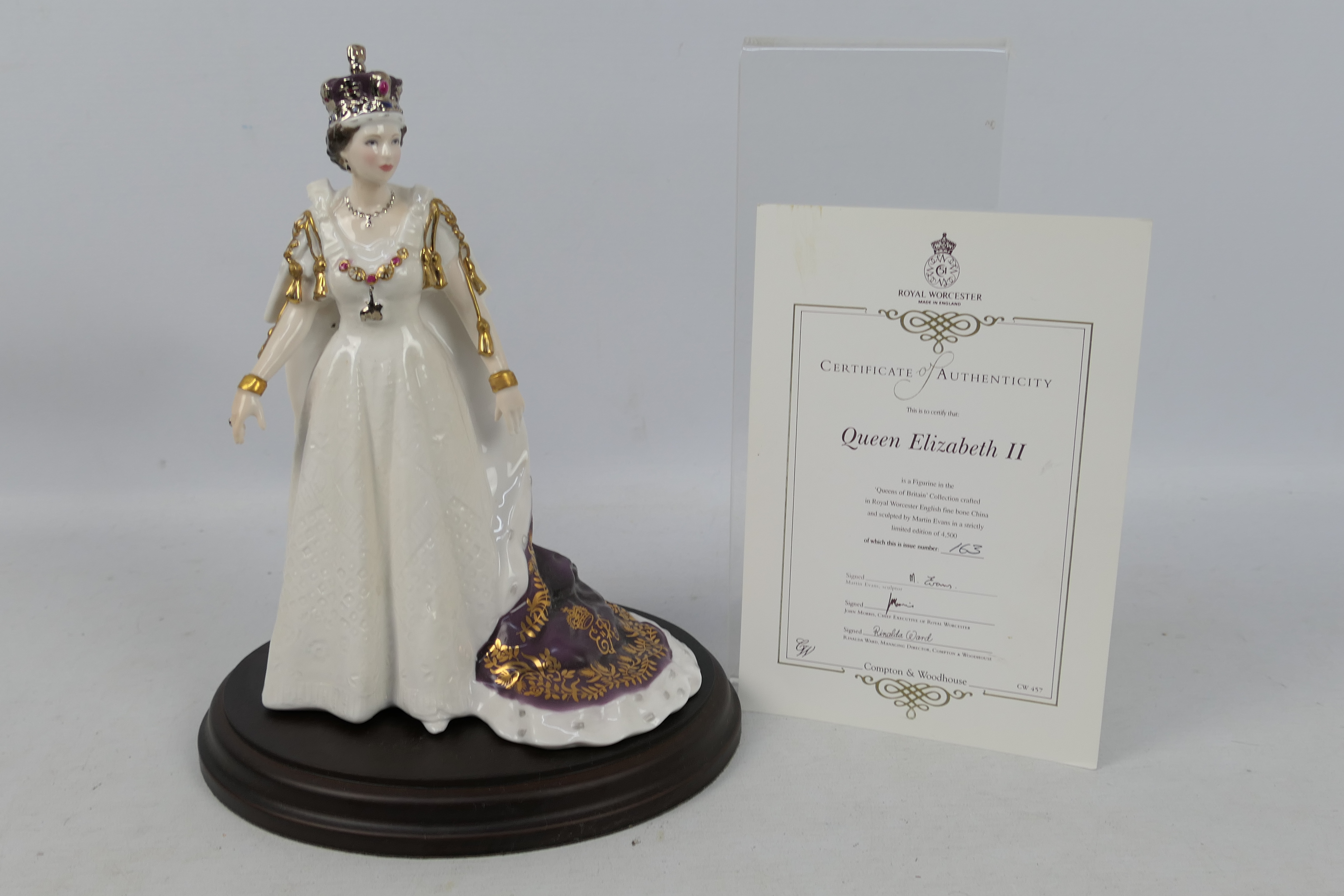 Royal Worcester - A limited edition figure for Compton & Woodhouse depicting Queen Elizabeth II',