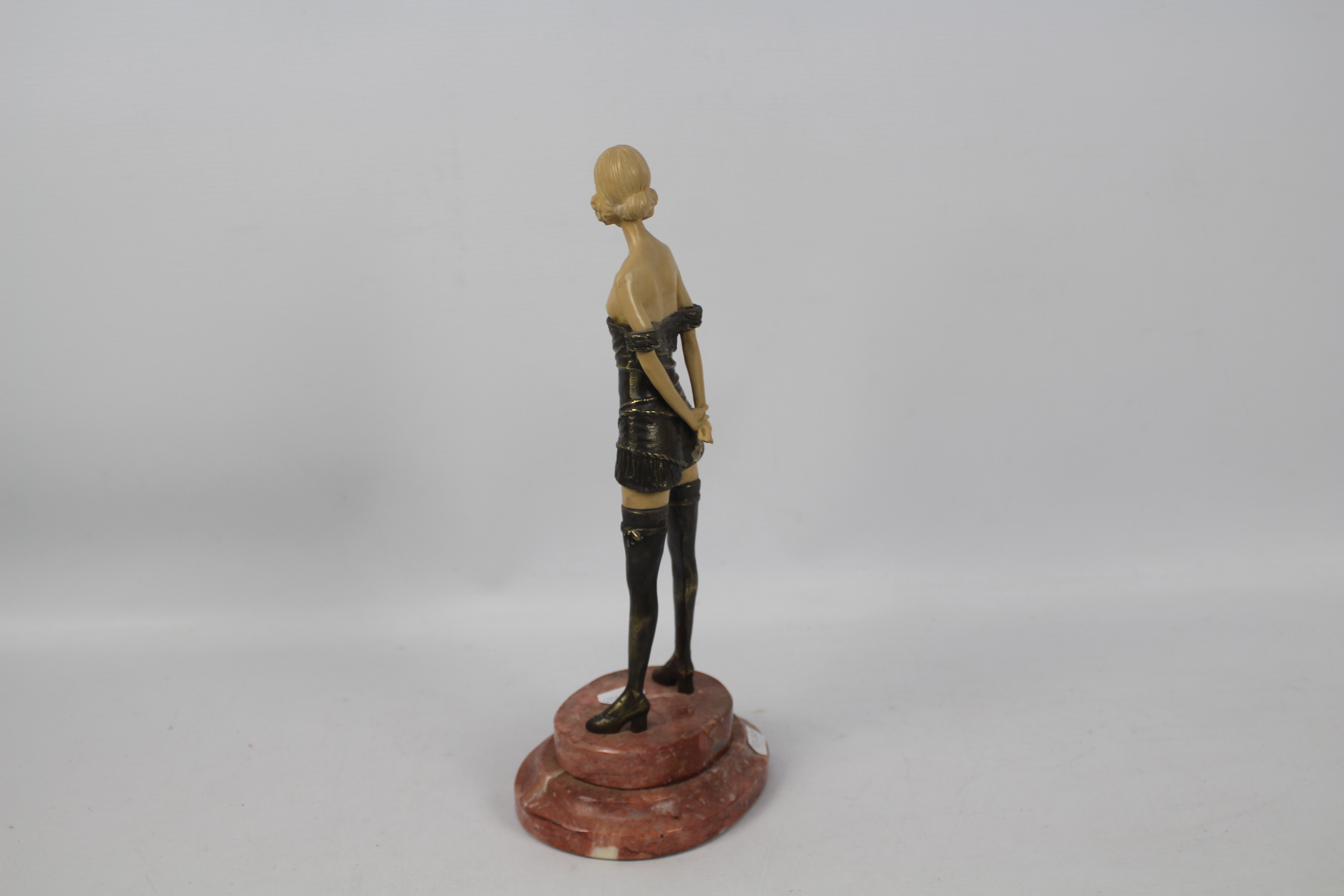 An Art Deco style cast metal and composition figure after Bruno Zach, - Image 8 of 12