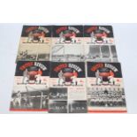 Football Programmes, Manchester United home programmes 1956/7 versus Sunderland, Charlton,