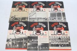 Football Programmes, Manchester United home programmes 1956/7 versus Sunderland, Charlton,