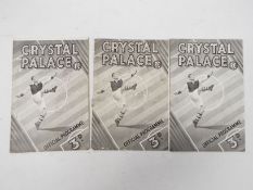 Crystal Palace Football Programmes, Home issues 1948/9 versus Exeter City,