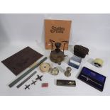 Mixed collectables to include an Aerograph A Model airbrush in original case,