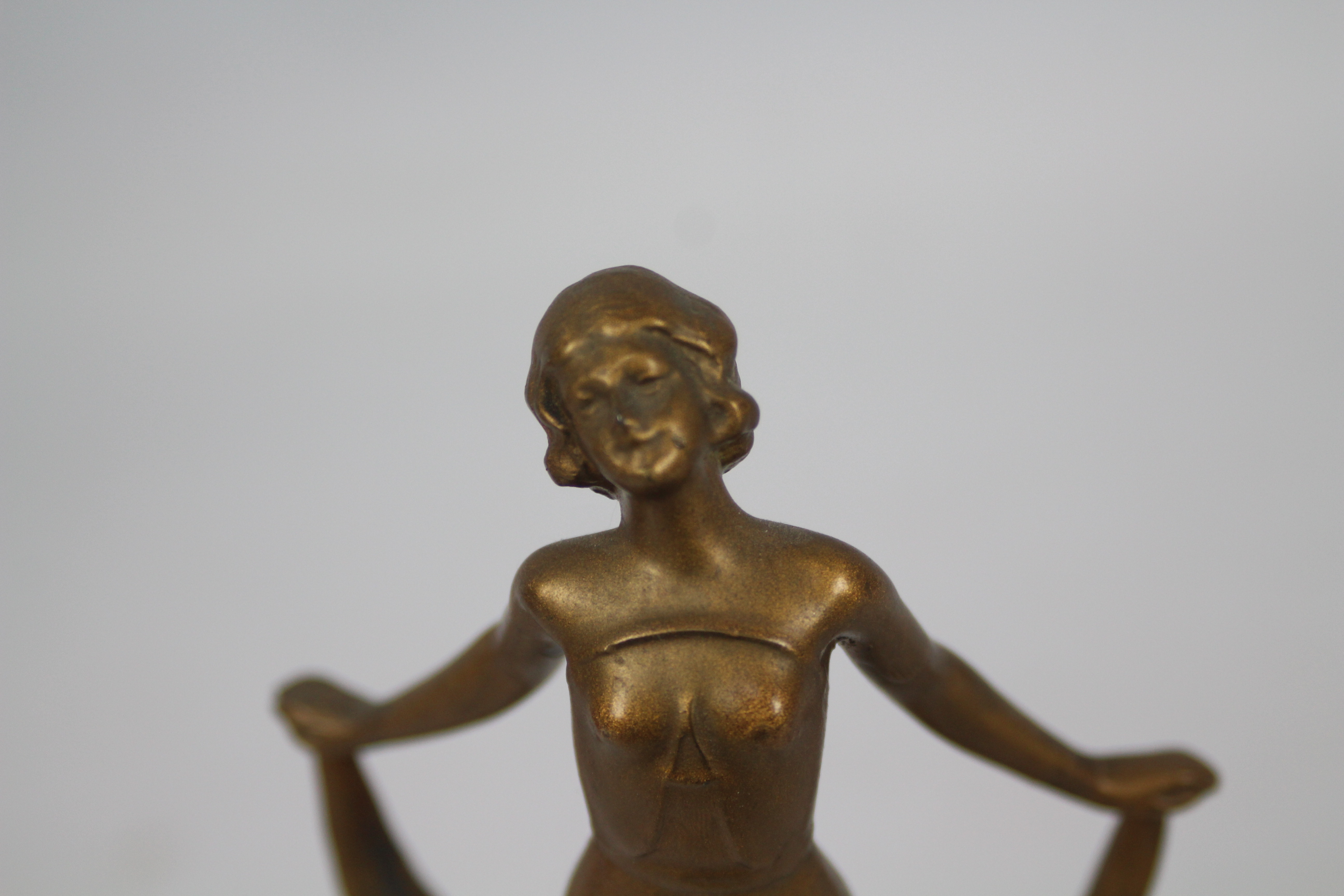 An Art Deco style cast metal and composition figure after Bruno Zach, - Image 12 of 12