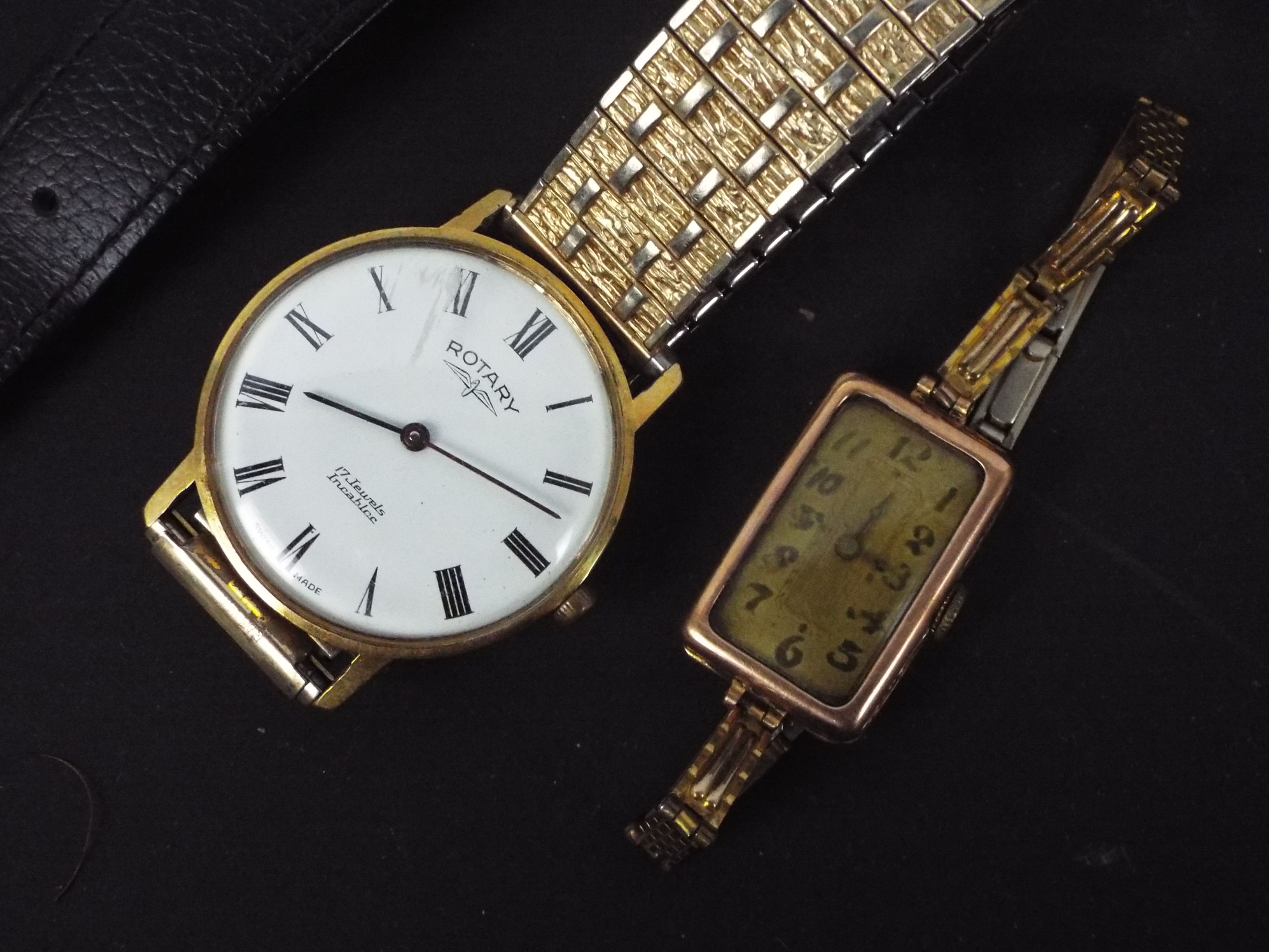 A small collection of wrist watches to include one with 9ct gold fronted case, a Rotary and similar. - Image 3 of 4