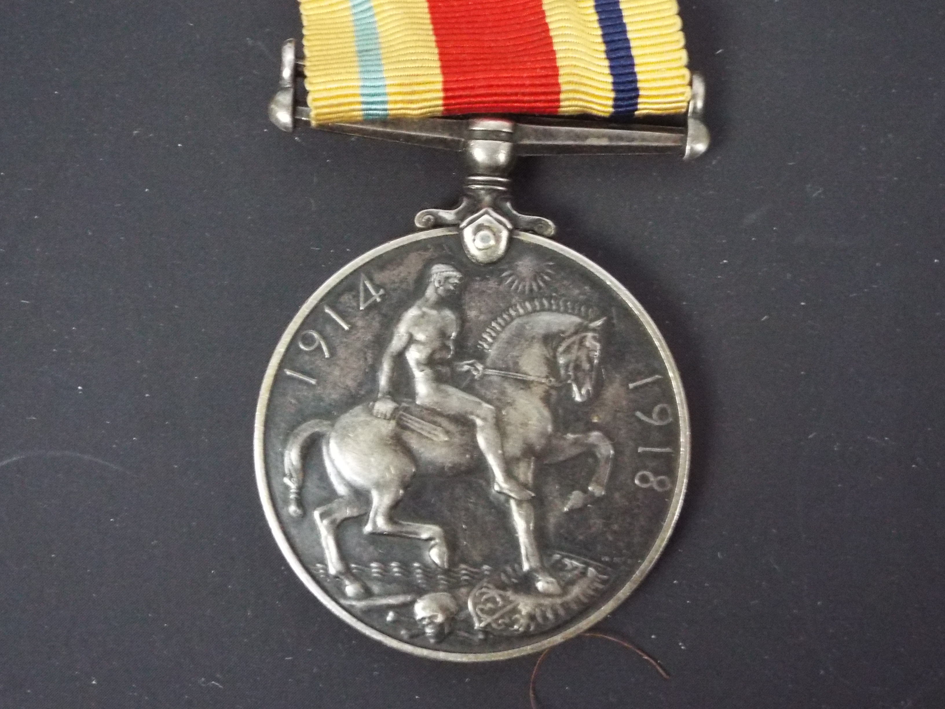 A World War One (WW1 / WWI) British War Medal with associated Africa Star ribbon, - Image 3 of 10