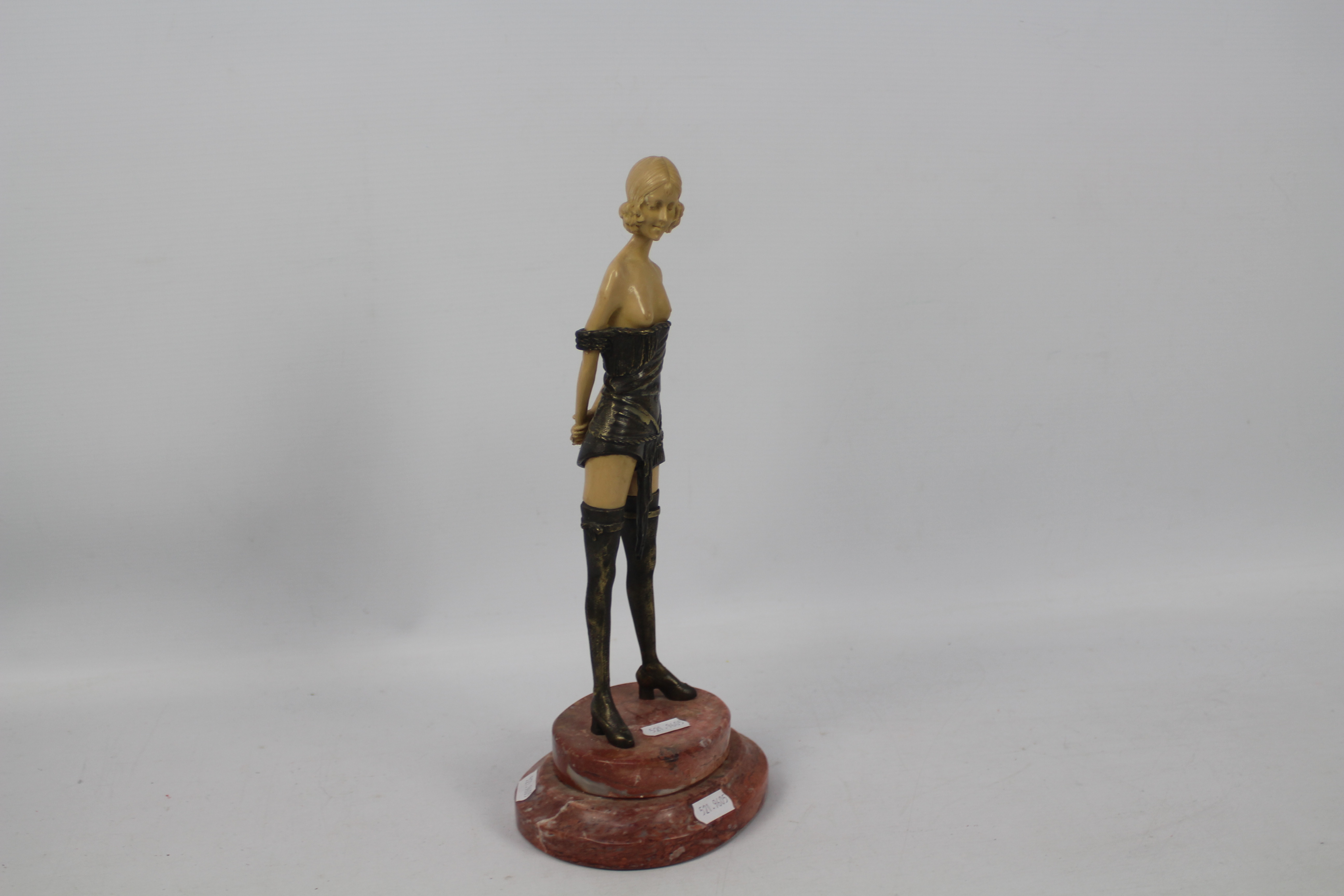 An Art Deco style cast metal and composition figure after Bruno Zach, - Image 4 of 12