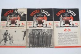 Football Programmes, Manchester United home programmes 1956/7,