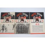 Football Programmes, Manchester United home programmes 1956/7,