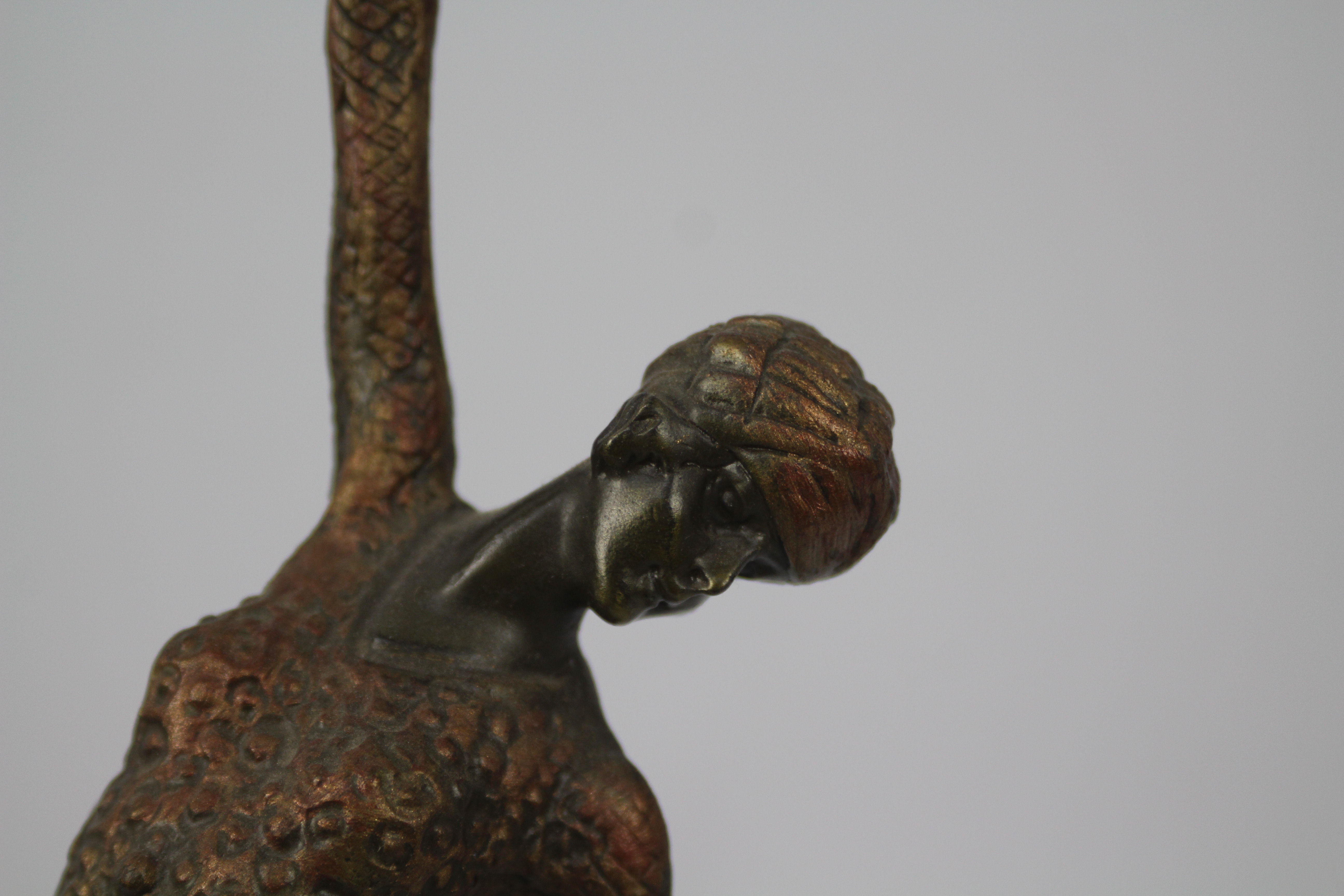 An Art Deco style figure after Demetre Chiparus, entitled Footsteps, - Image 4 of 7