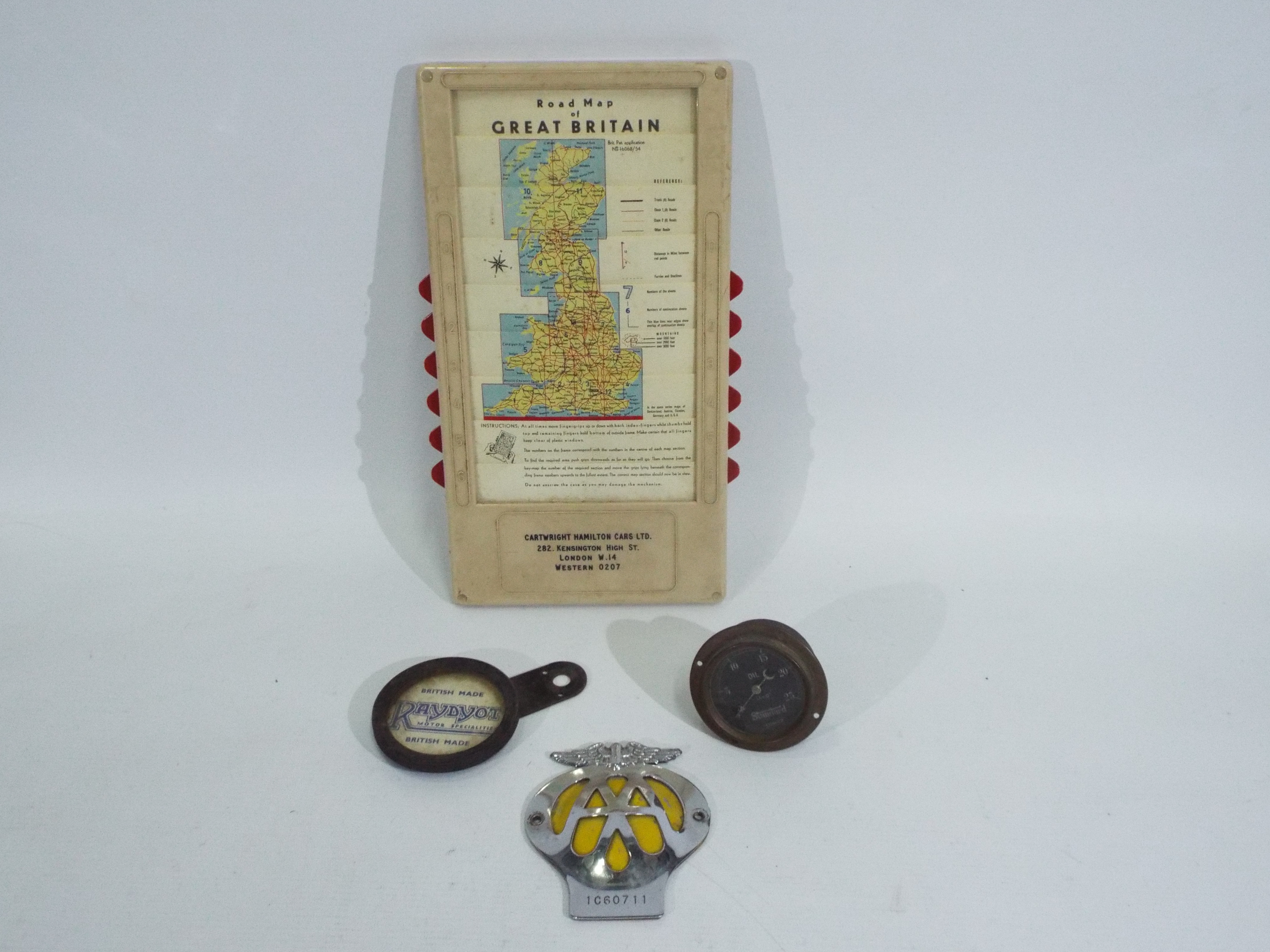 Automobilia - A vintage Auto Mapic type Road Map of Great Britain, AA badge, - Image 2 of 9