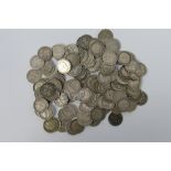 Silver Coins - A quantity of pre-1921 3d coins, approximately 166 grams.