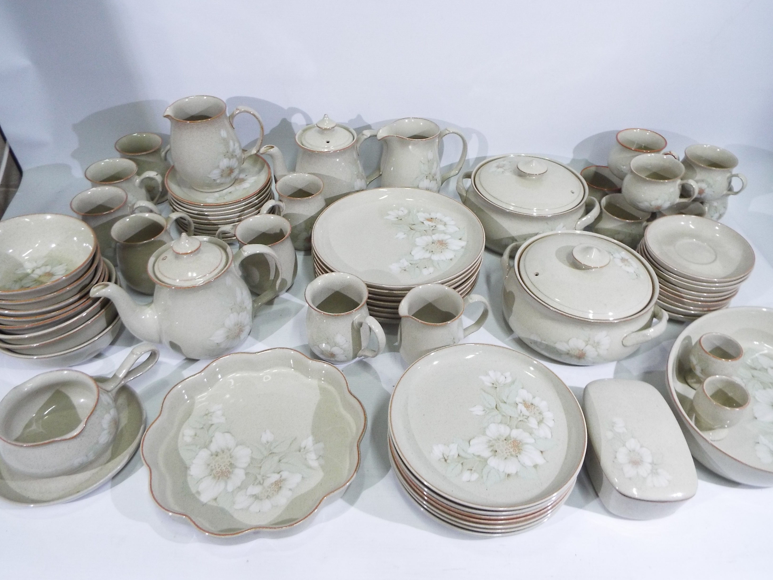 A quantity of Denby Daybreak pattern table wares, approximately 74 pieces. - Image 2 of 9