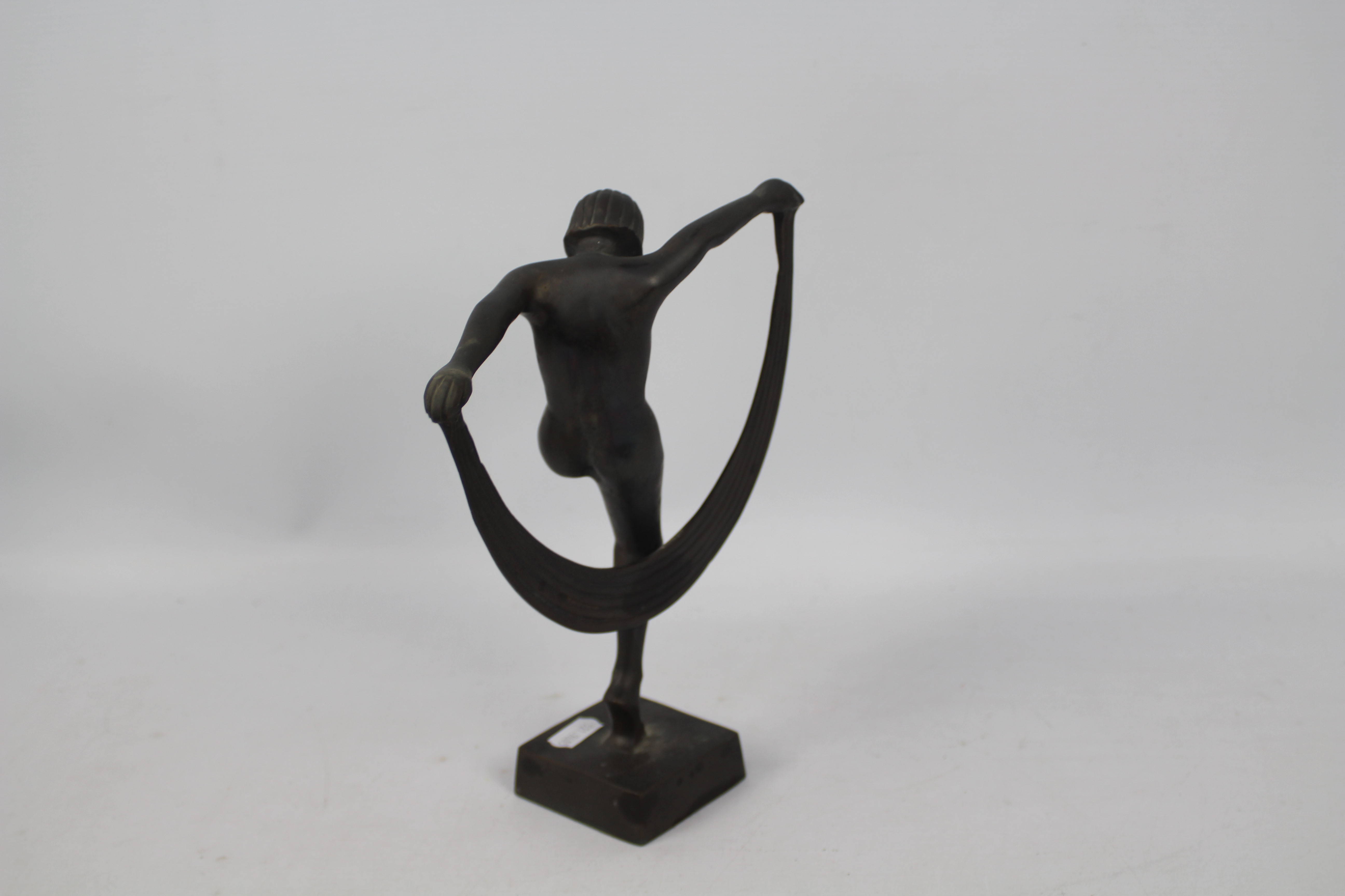 An Art Deco style figure after Demetre Chiparus, entitled Footsteps, - Image 5 of 7