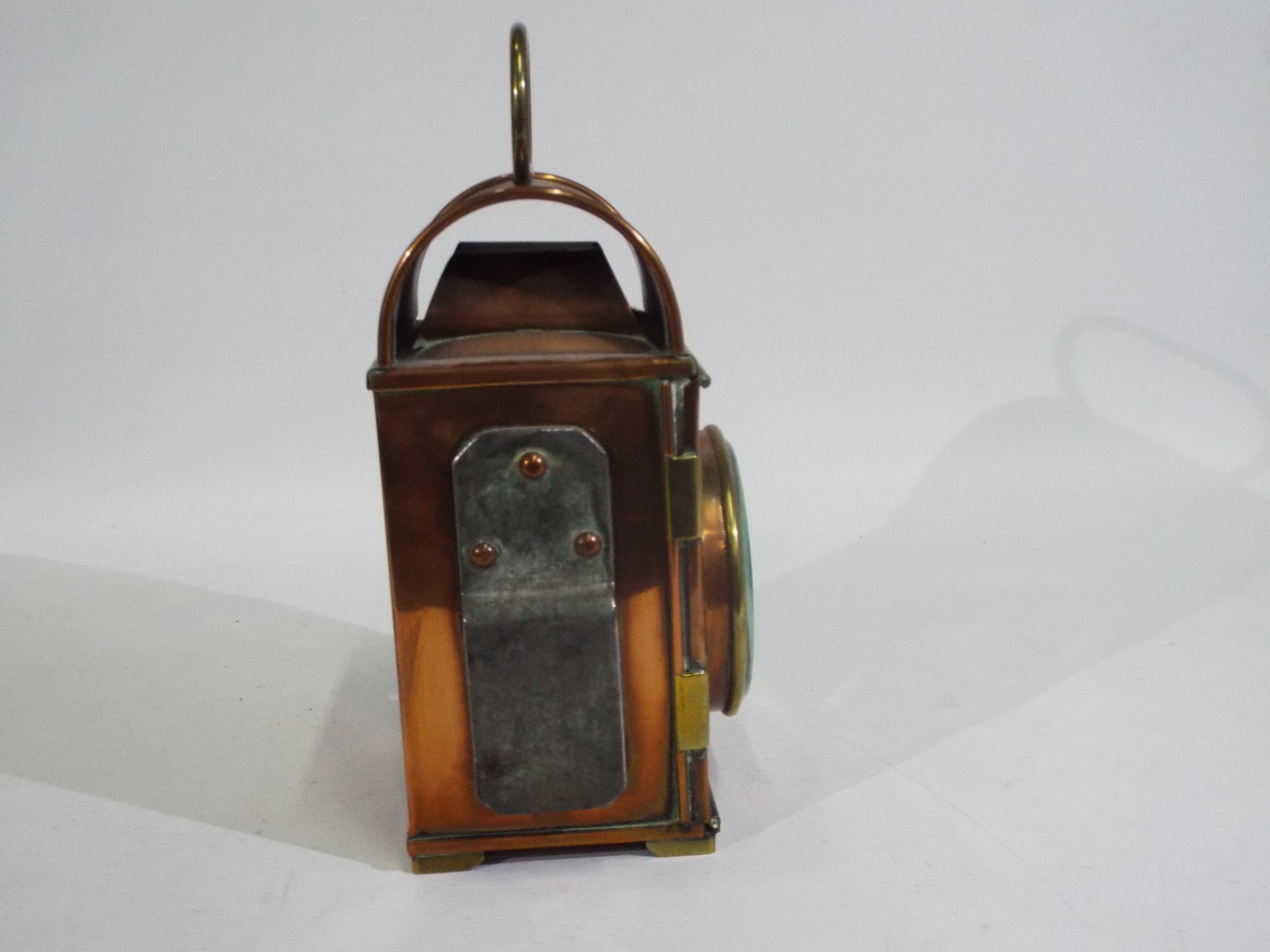 A Merryweather & Sons, London, copper and brass lamp / lantern, - Image 6 of 6